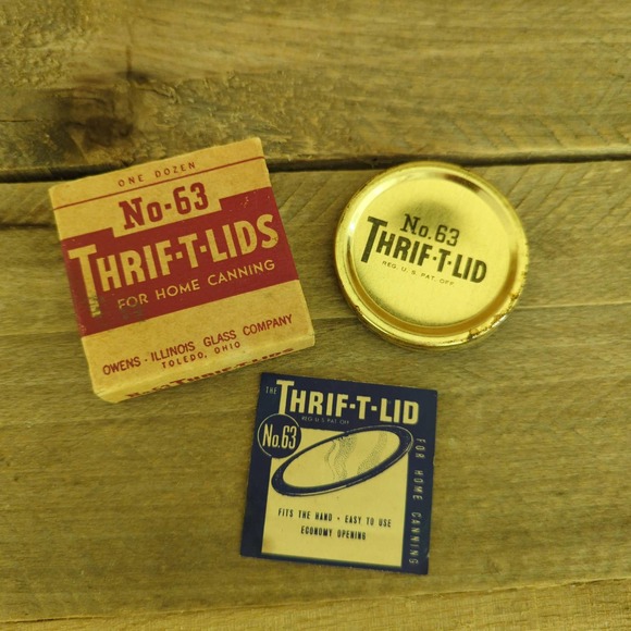 Vintage 1930s Thrif-T-Lids No. 63 For Home Canning / Ephemera - Picture 5 of 10